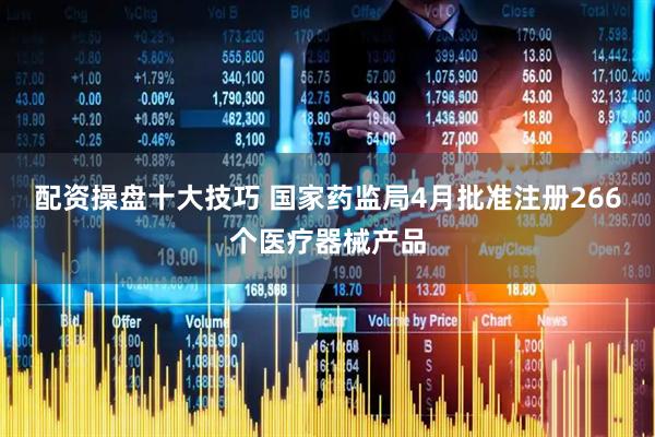 配资操盘十大技巧 国家药监局4月批准注册266个医疗器械产品
